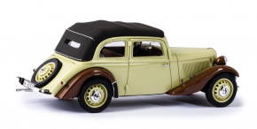 1934-41 Adler Trumpf Junior Cabrio-limousine beige-marron 1/43 tout monté