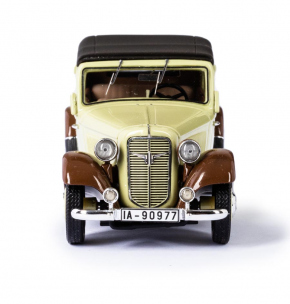 1934-41 Adler Trumpf Junior Cabrio-limousine beige-marron 1/43 tout monté