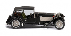 1947 H.R.G. 1500 Sport Roadster, toit fermé noir 1/43 résine tout monté