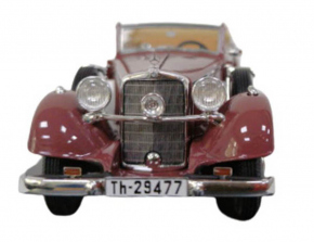 1933-1936 Mercedes Benz 290 W18 Cabriolet B toit ouvert maroon 1/43 tout monté