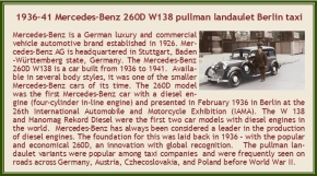 1936-1940 Mercedes-Benz 260D W138 Pullman Landaulet Berlin Taxi schwarz 1/43