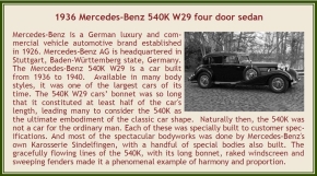 1936 Mercedes-Benz 540K W29 Limousine dunkelbraun 1/43 Resine Fertigmodell