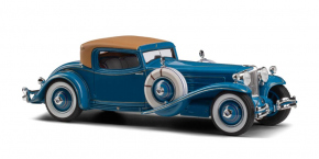 1929 Cord L-29  Coupe par Hayes pour Count Alexis de Sakhnoffsky bleu 1/24