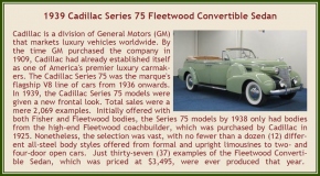 1939 Cadillac Serie 75 Cabriolet D von Fleetwood, Dach offen grau 1/43