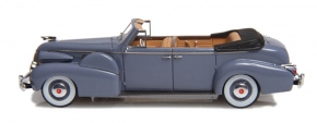 1939 Cadillac Serie 75 Cabriolet D von Fleetwood, Dach offen grau 1/43