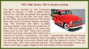 1951 GMC Series 100 5 window pickup rouge 1/43 tout monté