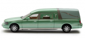 2009 Lincoln Town Car Hearse green 1/43 ready made