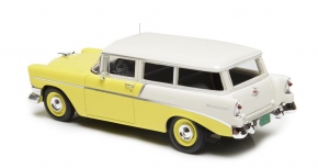 1956 Chevrolet Handyman 210 Wagon 2 portes jaune-blanc 1/43 tout monté