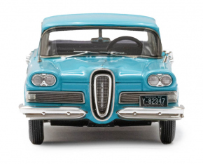 1958 Edsel Villager 4-türig Kombi mit Seitenschwellern hinten blau-weiss 1/43