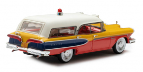 1958 Edsel Corsair ambulance Memphian Coachwork Co. rouge-jaune-bleu-blanc 1/43