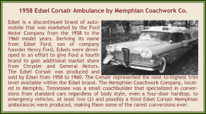 1958 Edsel Corsair Krankenwagen Memphian Coachwork Co. 1/43 Fertigmodell