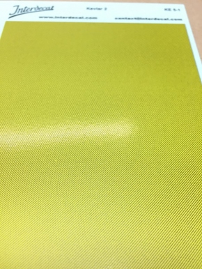 Kevlar Carbon Muster 1 Naßschiebebild Decal gelb 100x70mm INTERDECAL