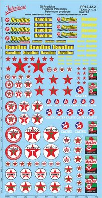 Planche Décalcomanie MOBIL 1/32 – 120x85mm – INTERDECAL – Produits Pétroliers 09-02