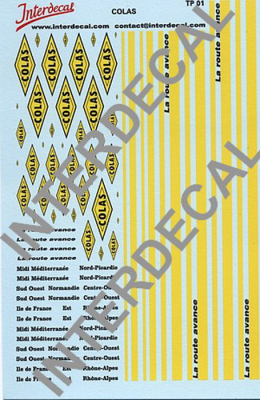 Décalcomanies Logo 1-1 F 1/43 - Marque INTERDECAL (30x10mm) - Neuf