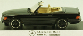 1971-1989 Mercedes 500 SL R107 AMG, Lieferzeit ca. 6-8 Monate schwarz 1/43