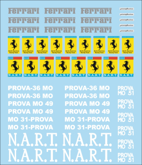 Logo 1 "F" 1/18 Naßschiebebild Decal 180x80mm INTERDECAL