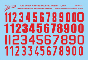 Décalcomanies Chiffres "05" Noir INTERDECAL - Format 103x62mm Pour Lettres R01 12mm