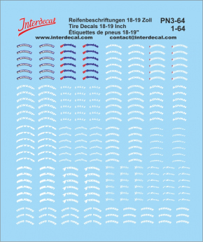 Décalcomanies Formule 1 Pour Pneus 1/43 - Étiquettes INTERDECAL 96x68 Mm, Lot Complet
