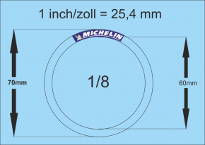 Étiquette de pneu 01-2 18-19"  1/8 Décalcomanies jaune 35x34mm INTERDECAL