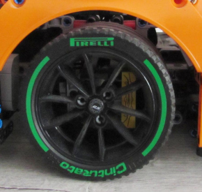 Reifenbeschriftungen Pirelli Formel 1 1/8 Naßschiebebild Decal grün 160x80mm