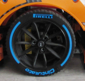Tire Decal Pirelli Formel 1 1/8 Waterslidedecals yellow 160x80mm INTERDECAL
