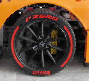 Étiquettes de pneus Pirelli Formel 1 1/8 Décalcomanies jaune 160x80mm