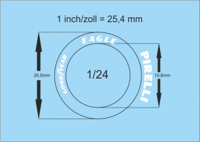 Reifenbeschriftungen Formel 1 1/24 Naßschiebebild Decal 105x68mm INTERDECAL