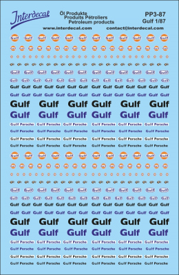 Décalcomanies Gulf 1/87 (échelle HO) Pour Modélisme - Produits Pétroliers 03, Neuf