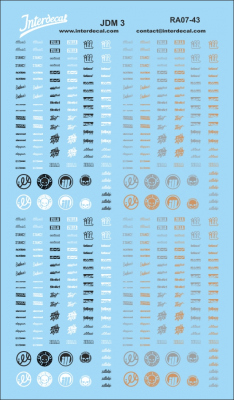 Décalcomanies JDM Street Racing 1/64 - Argent & Or - 120x65mm - INTERDECAL - Neuf