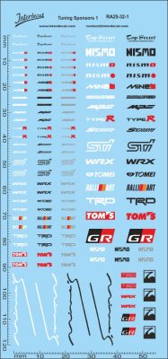 Décalcomanies Sponsors Course Auto 1/64 - INTERDECAL - Neuf