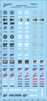 Décalcomanies Sponsors Courses De Rue 1/43 - 85x40 Mm - INTERDECAL - Neuf Pour Maquettes