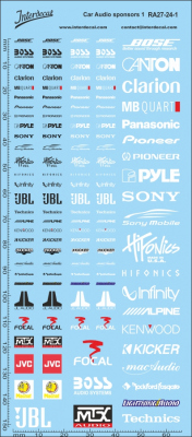 Décalcomanies Sponsors Courses De Rue 1/24 - 27 Autocollants 150x70mm - INTERDECAL Neuf