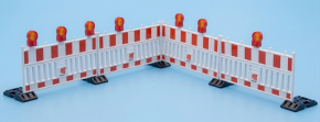 Verkehr Absperrgitter 01 5 Stück + Sockel 01 6 Stück + Decal 1/43 Zinnlegierung