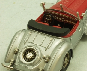 1938 Horch 855 Roadster (1938) "Erdmann & Rossi" silber-rot 1/43 Zinnlegierung