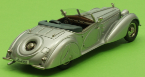 1939 Horch 853 (1939) Cabriolet "Erdmann & Rossi", toit ouvert argent 1/43