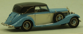 1939 Mercedes 540K Cabriolet C, toit fermé bleu clair-blanc 1/43 tout monté