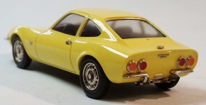 1968-1973 Opel GT Coupe gelb 1/24 Zinnlegierung & Resine Fertigmodell