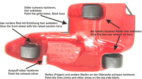 Sidecar racing team "ÖKM Klaffenböck/Parzer" without Figures unpainted 1/18 kit