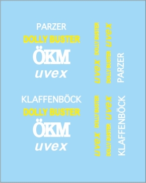 , Décalques pour side-car ÖKM incl. Figures Décalques 1/18 Décalcomanies