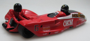 side-car ÖKM Klaffenböck / Parzer sans Figures rouge 1/18 métal blanc/étain