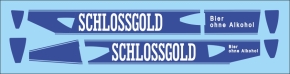 , Decals für Seitenwagen Renngespann Schlossgold inkl. Figuren decals 1/18