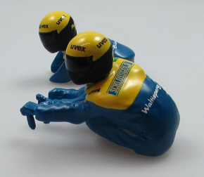 set of Figures for Sidecar racing team "Schlossgold Biland / Waltisberg" 1/18