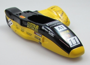 side-car "Moto Boutique" Schlosser/Hauser (CH) sans Figures jaune-noir 1/18