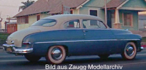 1950 Mercury 8 Club Coupe blau-beige 1/43 Zinnlegierung Fertigmodell