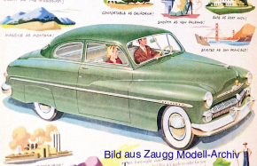 1950 Mercury 8 Coupe zweifarbig grün 1/43 Zinnlegierung Fertigmodell
