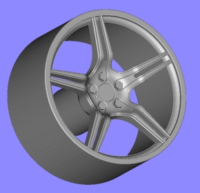 Radset 201-02 4x Felge Design Abt FR + Reifen unlackiert 1/43 Bausatz