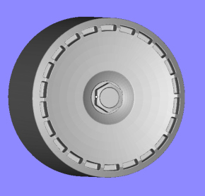 Radset 207-01 4x Felge Design Rotiform Aerodisk + Reifen 21" 1/43 Bausatz