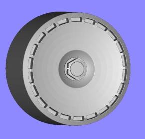 Radset 207-03 4x Felge Design Rotiform Aerodisk + Reifen 21" 1/43 Bausatz