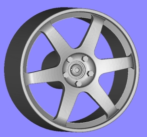 Ensemble de roues 211-02 4x Jante Volk_TE37 + Pneus 21" non peint 1/43 kit